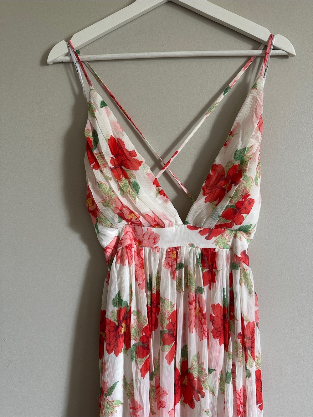 White Floral Maxi Dress - Picture 10 of 12